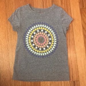 Cat & Jack Girls Small(6/6X) Gray/Multicolor Top